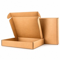 Boîte d'expédition en carton ondulé kraft personnalisée avec impression de logo, boîte pliante, vente en gros, directement de l'usine, faible MOQ, taille personnalisée
