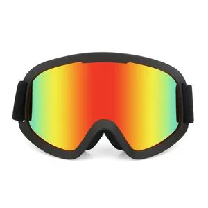 Oem Ski Goggle Doorzichtige Lens Private Label Skiën Sport Brillen Heren Zwart Designer Skibril Voor Heren