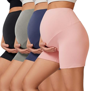 Pregnant <b>Woman's</b> High-waist Safety <b>Board</b> <b>Shorts</b> Spandex/Polyester Summer Anti-static & Breathable - Product Image 1