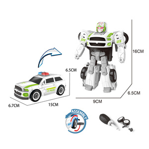 Voiture Robot de Police à monter soi-même, jouet à construire, bloc de construction Variable, 2 en 1, déforme les plus petits - Product Image 2
