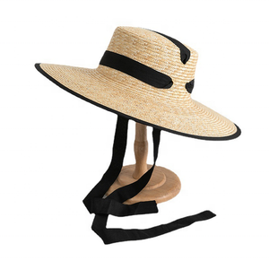 2025 новая пляжная шляпа с большими полями, модная шляпа с солнцезащитным козырьком, оптовая продажа, дешевая цена, соломенные шляпы с подолом - Product Image 2