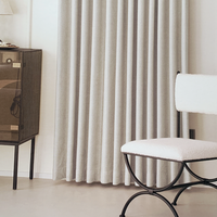 Rideaux occultants de luxe 100 % polyester à commande électrique pour salons, hôtels et bureaux