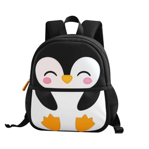 <span class=keywords><strong>Zaino</strong></span> Cartone Animato per Asilo Nido per Bambini e Bambine dai 2 ai 5 Anni, <span class=keywords><strong>Zaino</strong></span> Piccolo Pinguino, Borsa a Doppia Spalla Leggera e Carina - Product Image 1
