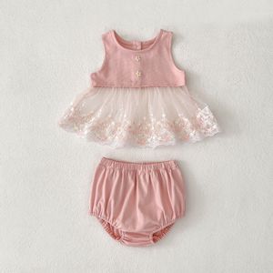 Nouvel ensemble d'été pour enfants : débardeur sans manches et <span class=keywords><strong>pantalon</strong></span> bouffant 2 pièces pour filles – Vêtements de bébé tendance - Product Image 6