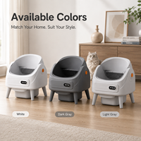 Litière pour chat semi-fermée intelligente avec contrôle WiFi, robot, 65L, grand espace, isolation des odeurs, capteur de sécurité, matériau PP