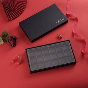 Boîte à chocolat personnalisée en carton de luxe pour 12, 16 ou 25 pièces, emballage alimentaire, emballage de bonbons, boîte cadeau en papier - Product Image 3
