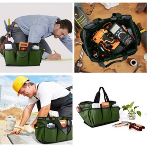 Sac de jardinage gratuit, sac de rangement pour outils de jardin de luxe et organisateur domestique avec poches, résistant à l'usure et réutilisable, 12 - Product Image 6