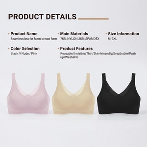 Soutien-gorge quotidien sans couture sans fil OEM pour prothèse mammaire post-mastectomie, respirant, à bretelles réglables, idéal pour l'été - Product Image 2