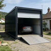 Garage conteneur préfabriqué à montage rapide, abri modulaire pour voitures, pour stationnement en arrière-cour, espace de stockage temporaire de véhicules
