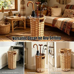 Panier de rangement en osier pour parapluies et clubs de golf, idéal pour les hôtels et les salons - Product Image 4