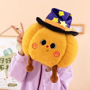Peluche fantôme d'Halloween personnalisée en gros, animal en peluche citrouille sorcier, jouet doux et câlin pour vitrine de magasin de détail saisonnier - Product Image 4