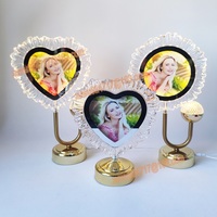 Bingkai Foto LED Plastik Multi-Fungsi dengan Pengisian Daya USB, Bingkai Foto LED Plastik Desain Baru yang Menarik
