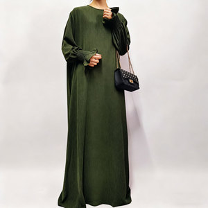 Ramadan Hồi Giáo Của Phụ Nữ Cộng Với Kích Thước Abaya Polyester Mỏng Phù Hợp Với Thoáng Khí Mắt Cá Chân Dài Dài Phồng Tay Áo Mùa Hè Mùa Đông Đám Cưới - Product Image 1