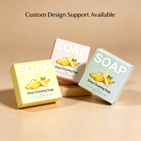 Petite boîte à savon pliable blanche personnalisée, écologique, en matériaux recyclés, finition mate et gaufrage pour savon en barre