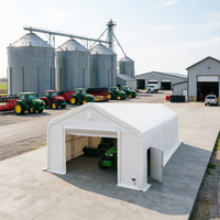 Abri de voiture extérieur robuste en acier galvanisé 20x30 pieds avec toit à double poutre, étanche, facile à assembler, pour stationnement et stockage