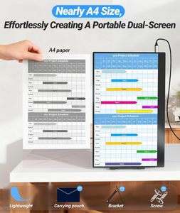 <span class=keywords><strong>Monitor</strong></span> Portátil Ingnok Ultra Delgado de 15.6 Pulgadas FHD IPS 16:9, Extensor de Pantalla para <span class=keywords><strong>Laptop</strong></span>, Soporte Ajustable, Compatible con USB C, para Viajes y Oficina - Product Image 2