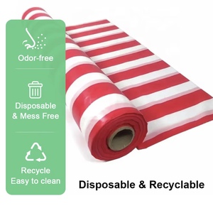 Nappe jetable en PE souple, imperméable, à découper à volonté avec coupe-rubans, rouleau de protection de table premium pour pique-niques, fêtes et anniversaires - Product Image 2