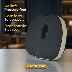 JYM Coussin de siège confortable de haute qualité en <span class=keywords><strong>mousse</strong></span> à mémoire de forme orthopédique antidérapant lavable pour soulager la sciatique et les maux de dos - Product Image 4
