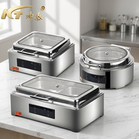 Cuisinière Buffet Électrique de Luxe Royal 100C en Acier Inoxydable 201 avec Écran Tactile Numérique, Économe en Énergie, Efficacité A++, Anti-Blocage pour Hôtels