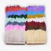 Bordure en plumes moelleuses pour accessoires de cosplay, décoration de sacs, robes de poupées, bannières, nœuds de chaise, Fête des Pères, remise de diplôme, Halloween