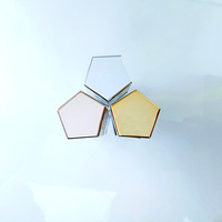 Tube de brillant à lèvres hexagonal or et argent, matériau d'emballage, film pour les lèvres, gloss à lèvres, vente en gros