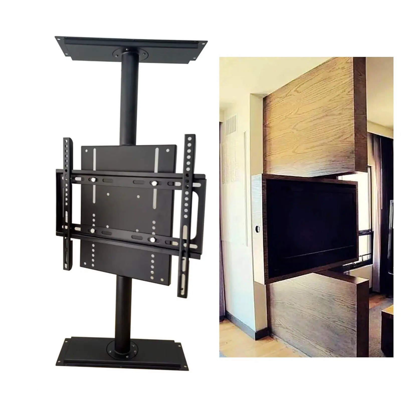 360 degree rotating TV cabinet bracket Rotating TV background wall l shaped TV stand