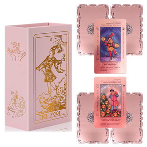 Baraja de Cartas del Tarot de Arte Moderno ZS Fantasy, con Estampado en Lámina Dorada Rosa, Acabado Brillante, Esquinas Cuadradas, Cartas de Lectura Espiritual, Caja de Cartón - Product Image 2