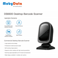 Lecteur de code QR automatique mains libres Mobydata DS6600, scanner de code-barres de bureau omnidirectionnel 2D filaire USB