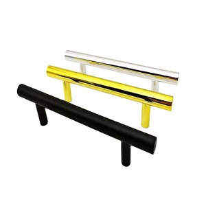 Gagang Pintu Lemari Dapur Modern Mewah Ringan Silinder Imitasi Emas Krom Hitam Plastik ABS Sederhana - Product Image 5