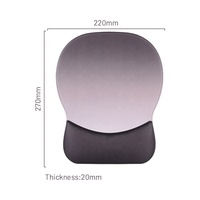 Tapis de souris ergonomique en mousse à mémoire de forme gris et noir dégradé avec repose-poignet en gel, en stock pour ordinateur, bureau et usage domestique