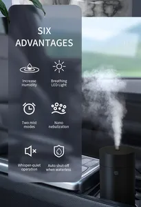 Mini ultrasonik tanpa air mobil kasus Aroma ultrasonik penjualan teratas penyebar minyak esensial pelembap udara