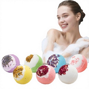 Handmade Natural Organic Lavender <b>Bath</b> Fizzies <b>Bath</b> Balls Reducing Anxiety Skincare Relaxing Colorful Luxury Gift Box Dried - Product Image 3