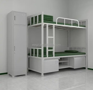 2 Decker Triple Letti <span class=keywords><strong>A</strong></span> Castello di Metallo con Tavola di Legno per I Bambini - Product Image 3