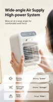 Ventilateur d'air évaporatif portable mini avec humidificateur à brume, 2 vitesses, réservoir d'eau de 500 ml, silencieux pour la maison et le bureau