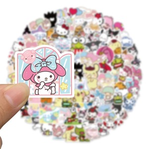 Autocollants personnalisés en vinyle imperméables Kawaii My Melody Kuromi Hello Kitty pour ordinateur portable, bouteille, <span class=keywords><strong>boutique</strong></span>, esthétique premium, professionnels - Product Image 4
