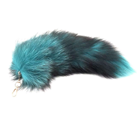Porte-clés en fourrure de renard naturelle, moelleux, de haute qualité, grand modèle, personnalisé, en gros