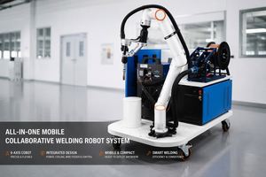 Système de robot de soudage collaboratif mobile tout-en-un FR5 Cobot 220/110/380V 5kW 35kg Station de travail d'automatisation de table - Product Image 2