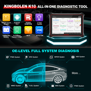 Entrepôt USA/UE KINGBOLEN : Nouveau lecteur de codes OBD2 bidirectionnel K10 PRO avec fonctions professionnelles pour la connectivité - Product Image 2