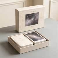 Coffret Cadeau Personnalisé pour Cartes de Tarot, Finition Brillante, Impression Couleur, Vente en Gros, Boîte Rigide Magnétique Pliable pour Cartes de Tarot et d'Oracle