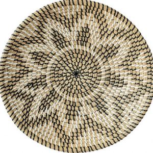 Specchio Rotondo Extra Large con Mensola in Rattan, Set di 3 Pezzi per Decorazione <span class=keywords><strong>Casa</strong></span> - Product Image 1