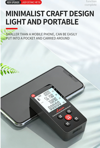 Mètre laser numérique rechargeable de 70 m, outil de mesure de distance, de surface et de volume portable avec écran LCD, mètre laser haute précision - Product Image 6