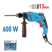 Perceuse à percussion électrique professionnelle FIXTEC 13 mm 600 W 220-240 V certifiée CE, en stock pour les distributeurs