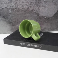 Tasse empilable en céramique avec logo personnalisé Tasse haute température au design classique Passe au lave-vaisselle et au micro-ondes pour café-Pour café, eau