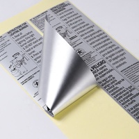 Autocollant en matériau PET/vinyle de qualité supérieure, imperméable, résistant aux UV, autocollant adhésif en feuille d'argent métallique, autocollant pour panneau solaire