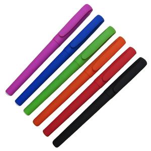 Multi Color Soft Rubber Finished Plastic Gel <b>Pens</b> with Custom logo Retractable Promotional Gel Ink <b>Pen</b> - Product Image 1