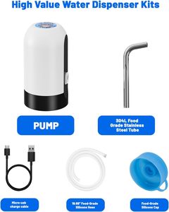 Offre Spéciale – Distributeur d'eau portable 1200 mA pour bouteilles de 5 gallons, pompe à eau automatique rechargeable par USB - Product Image 5