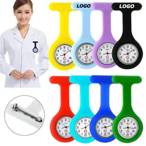 Custom Silicone Nurse Fob Watch with Pin - Clip-On Medical Lapel Pocket Watch for Nurses, Students, Healthcare Promotions