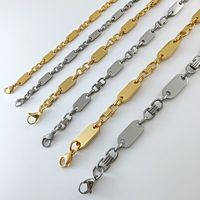 Chaîne impériale en acier inoxydable pour hommes, plaqué PVD, bracelet à maillons cubain plat fait main, ensemble de bijoux, brassard à maillons de chaîne
