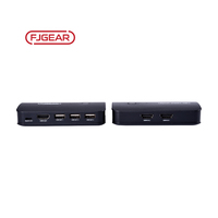 Fjgear Commutateur KVM HDMI USB Boîte de sélection à 2 ports pour 2 ordinateurs Partager Clavier Souris Imprimante et 1 moniteur HD 4K, 2 câbles KVM