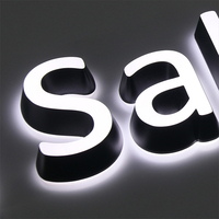 Logo personnalisé Commercial 3D LED Alphabet Acrylique Business Storefront Signage Shop Channel Publicité LED Lettre Enseigne